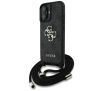 Etui Guess 4G Big Logo Cord Stap Crossbody do iPhone 16 Czarny
