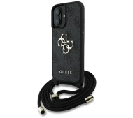Guess 4G Big Logo Cord Stap Crossbody do iPhone 16 Czarny