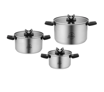 Zestaw garnków La Bonita Compacto LB6ZG02U ze składanymi uchwytami Indukcja 6 elementów