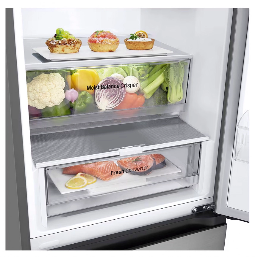 Lodówka LG GBV3100EPY Pełny No Frost 186cm Szuflada z kontrolą wilgotności Srebrny