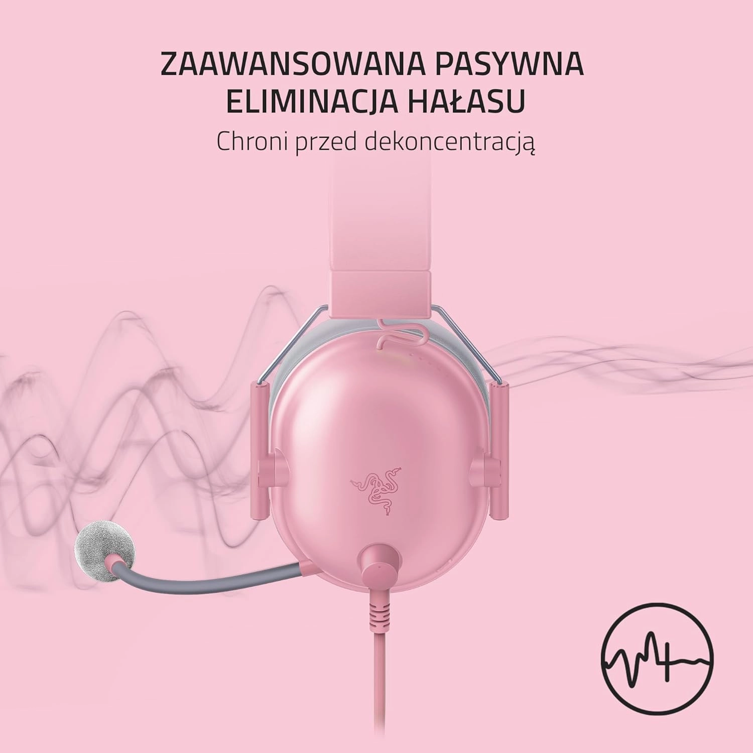 Słuchawki przewodowe z mikrofonem Razer BlackShark V2 X PlayStation Nauszne Quartz