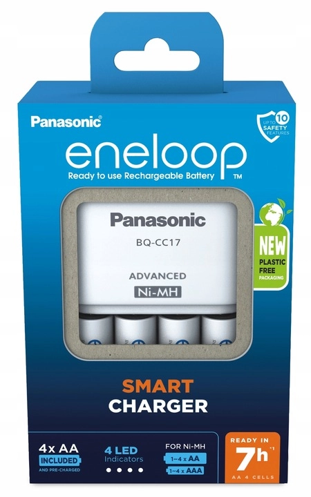 Ładowarka Panasonic Eneloop BQ-CC17 + 4 akumulatory AA 2000mAh