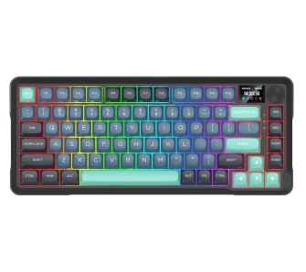 Klawiatura mechaniczna Redragon K724GBG-RGB-PRO Behemoth Mint Mambo Szaro-niebieski