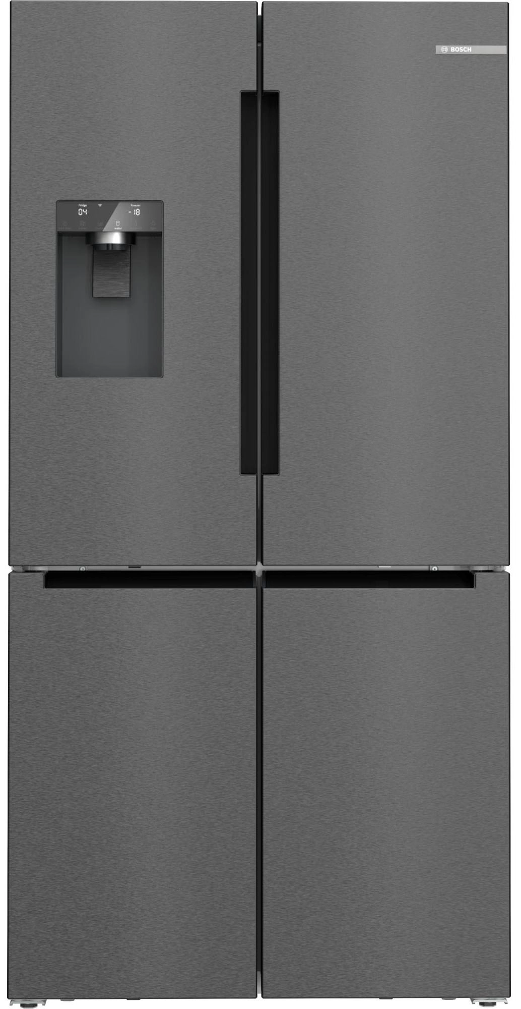 Lodówka Bosch Serie 6 KFI96AXEA Pełny No Frost 183cm Kostkarka Zdalne sterowanie Czarna stal szczotkowana