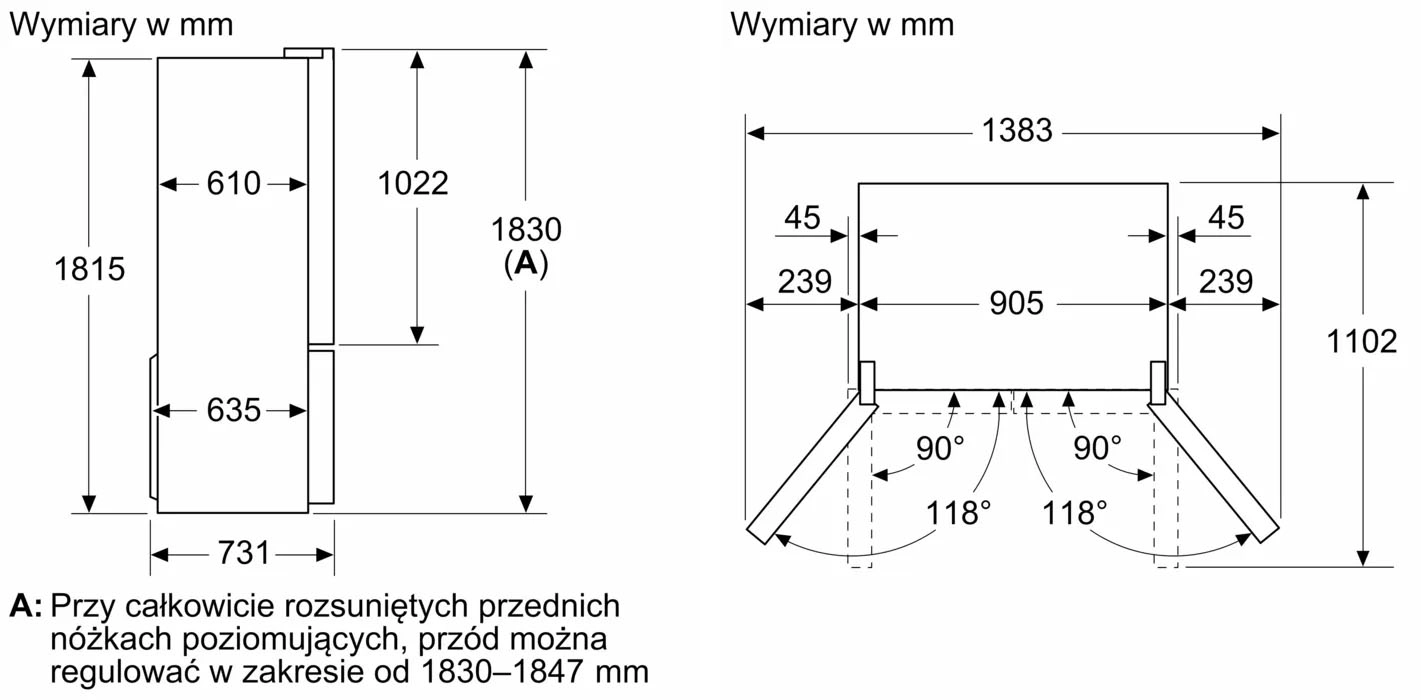 Lodówka Bosch Serie 6 KFI96AXEA Pełny No Frost 183cm Kostkarka Zdalne sterowanie Czarna stal szczotkowana