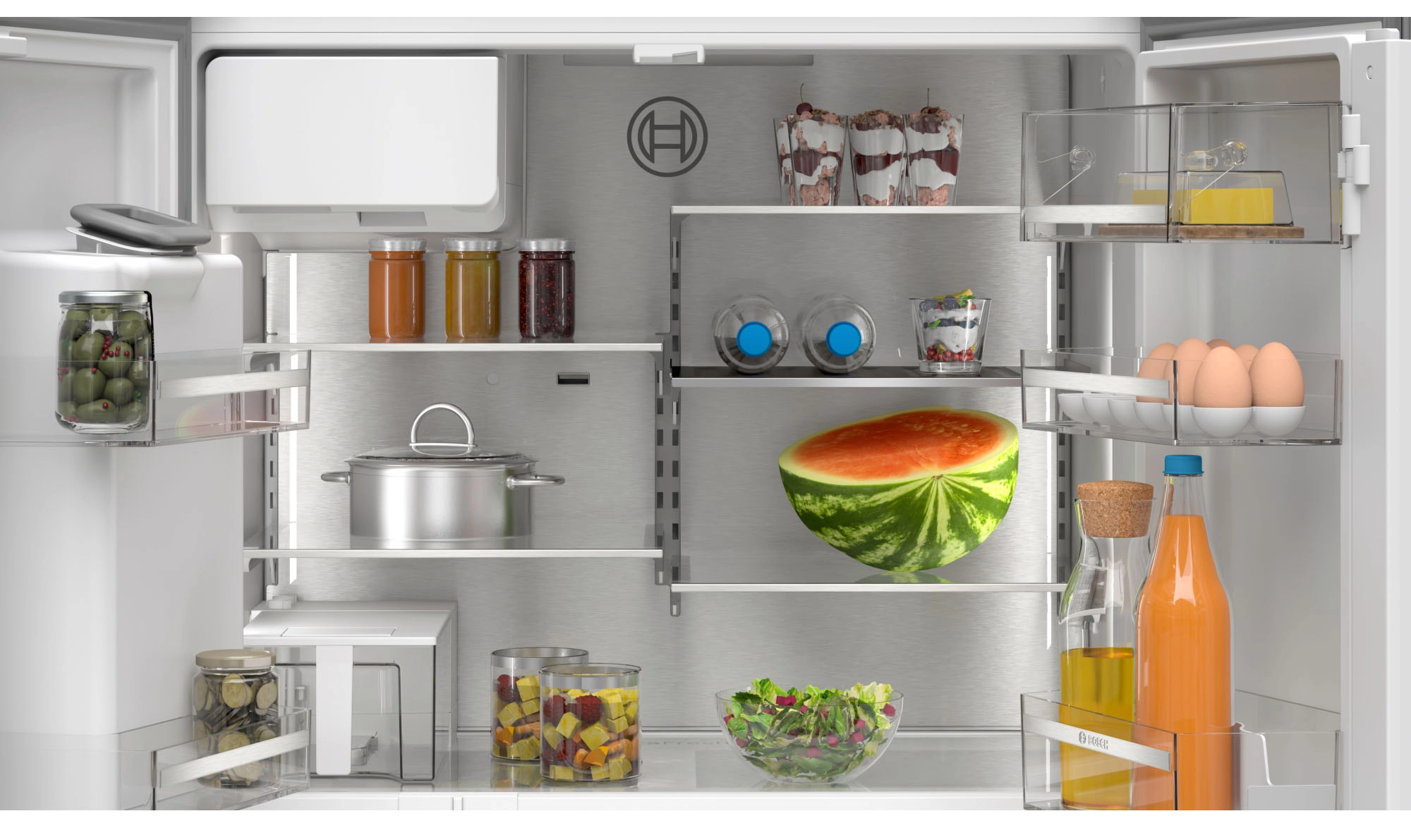 Lodówka Bosch Serie 6 KFI96AXEA Pełny No Frost 183cm Kostkarka Zdalne sterowanie Czarna stal szczotkowana