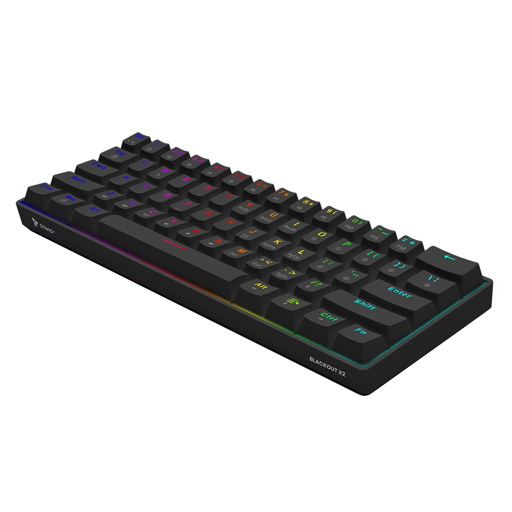 Klawiatura mechaniczna Savio Blackout X2 Outemu Brown Hot Swap Czarny