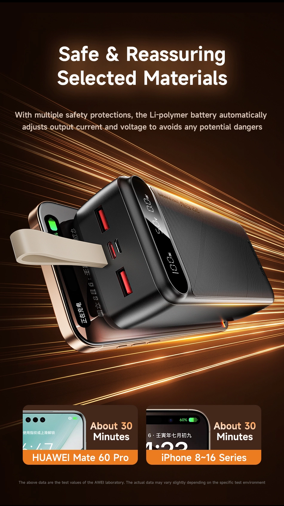 Powerbank Awei PA-12 30000mAh 22.5W Czarny