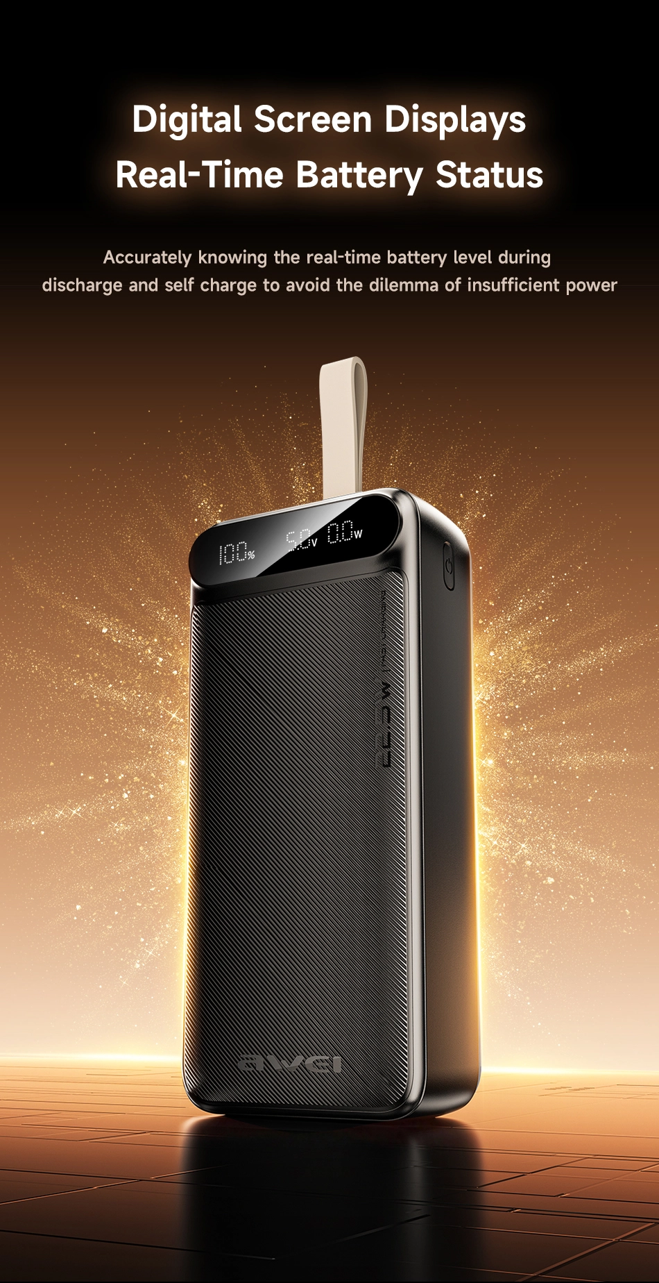 Powerbank Awei PA-12 30000mAh 22.5W Czarny