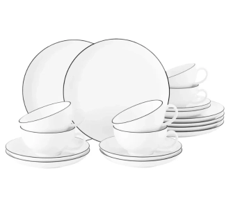 Zestaw do herbaty Seltmann Lido Black Line 18 elementów