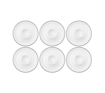 Zestaw kieliszków do jajek Seltmann Lido Black Line 6 elementów 12,5cm