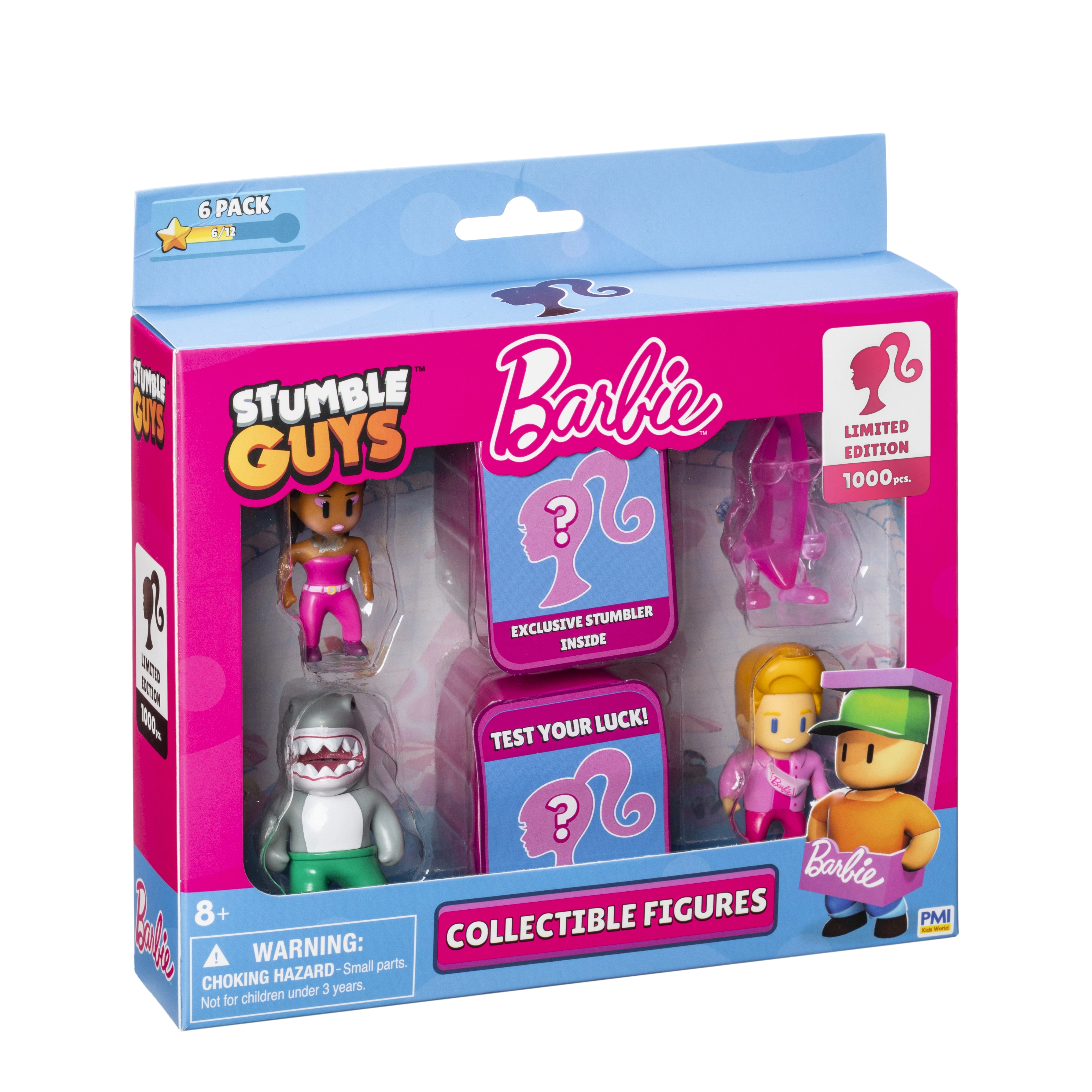 Figurka PMI Kids World Stumble Guys X Barbie Figures - 6 Pack Deluxe Box Ver.B