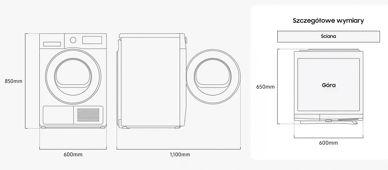 Suszarka Samsung DV90DG52A0AEEO 60cm 9kg Zdalne sterowanie