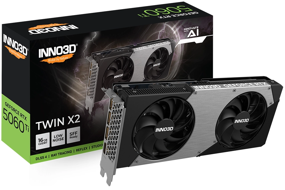 Karta graficzna Inno3D GeForce RTX 5060 Ti Twin X2 16GB GDDR7 128bit DLSS 4