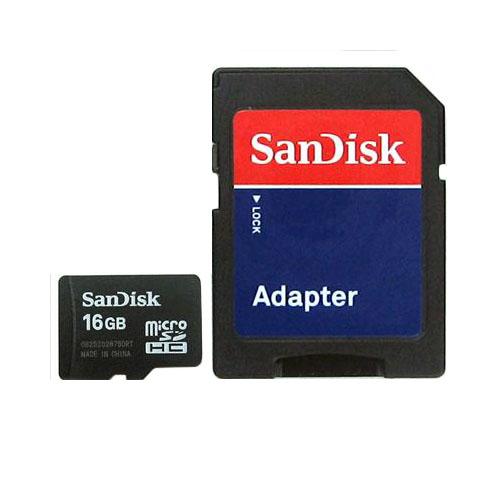 Karta pamięci SANDISK microSDHC Class 2 16GB + adapter