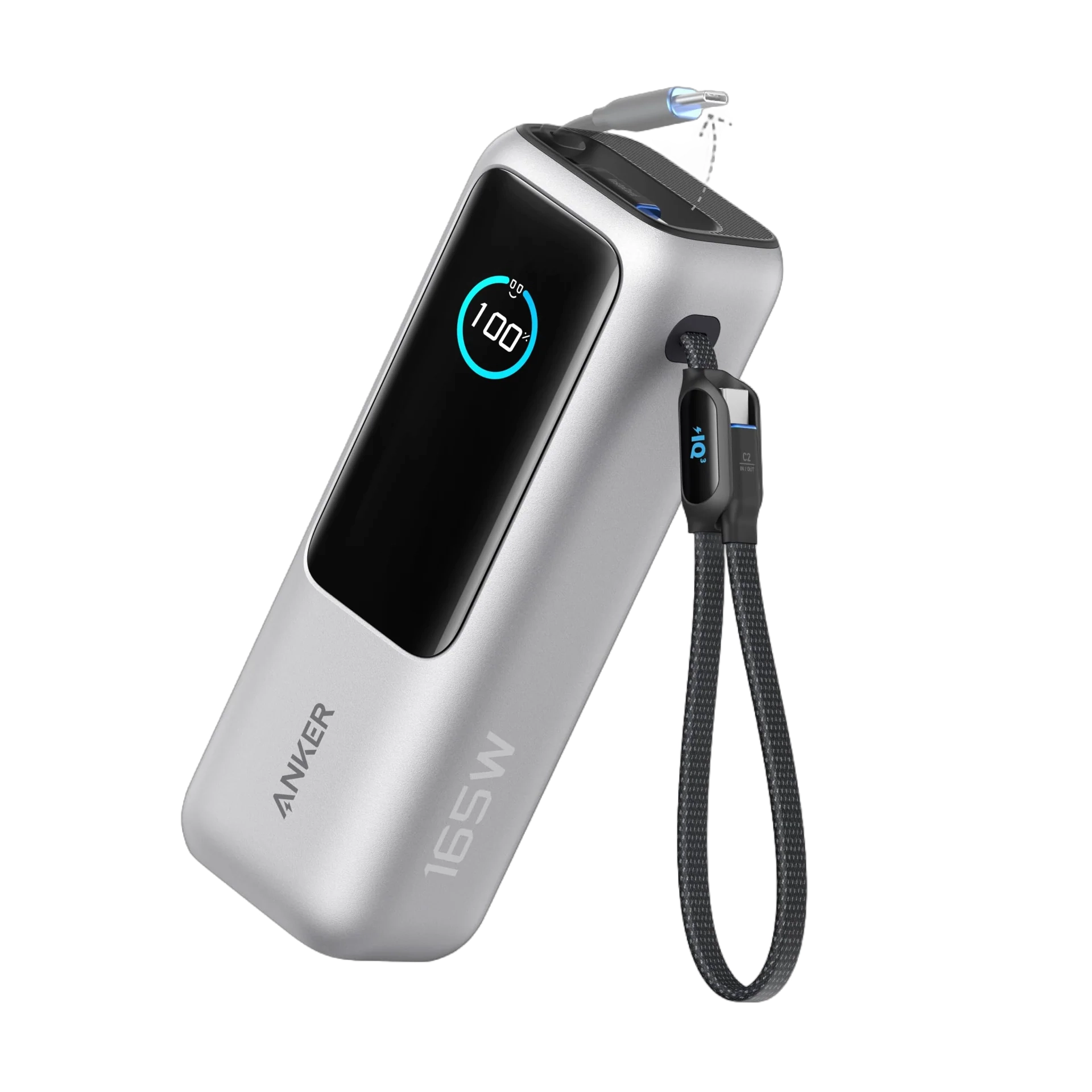 Powerbank Anker Ultra-Fast (A1695H41) 25000mAh 165W Wbudowany kabel USB-C Srebrny