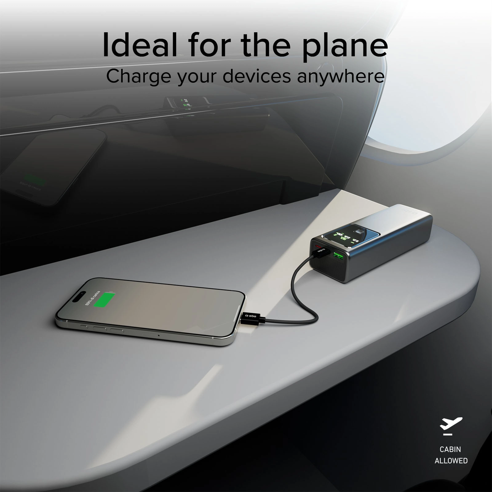 Powerbank SBS TTBB20000LCDPD100 LCD Power Bank 20000mAh PD 100W