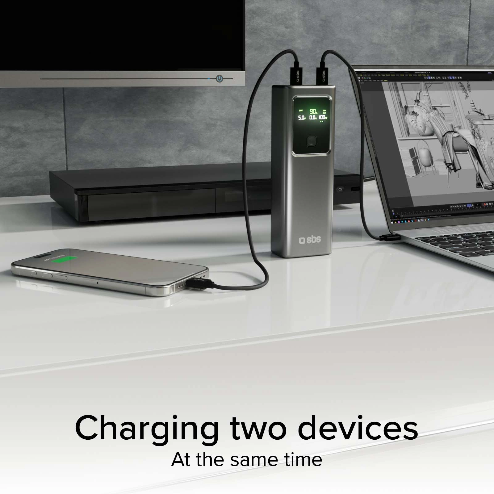 Powerbank SBS TTBB20000LCDPD100 LCD Power Bank 20000mAh PD 100W