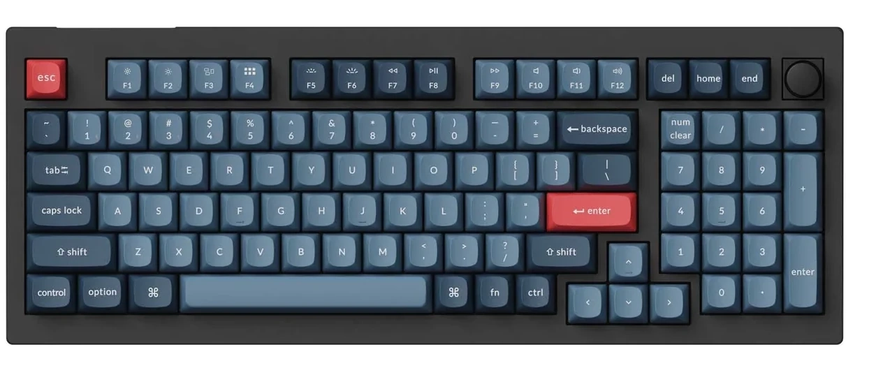 Klawiatura mechaniczna Keychron V5 Max QMK/VIA Gateron Jupiter Red Szary