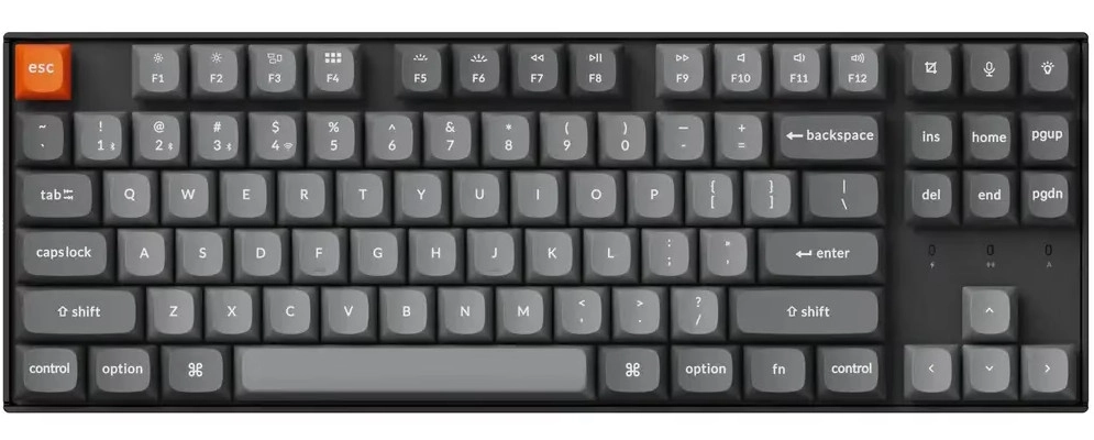 Klawiatura mechaniczna Keychron K8 Max QMK RGB Super Banana Szary