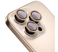 Bizon na aparat z aplikatorem Snap Lens do iPhone 16 Pro/16 Pro Max beżowa ramka