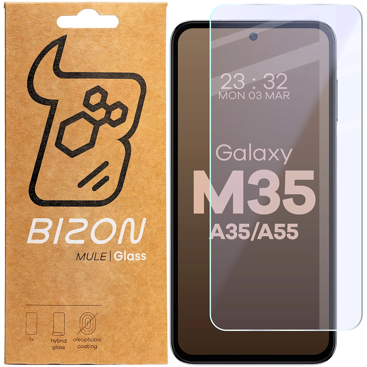 Szkło hybrydowe Bizon Elastyczne Mule do Galaxy M35 5G / A35 5G / A55 5G