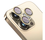 Bizon na aparat z aplikatorem Snap Lens do iPhone 14 Pro/14 Pro Max złota ramka