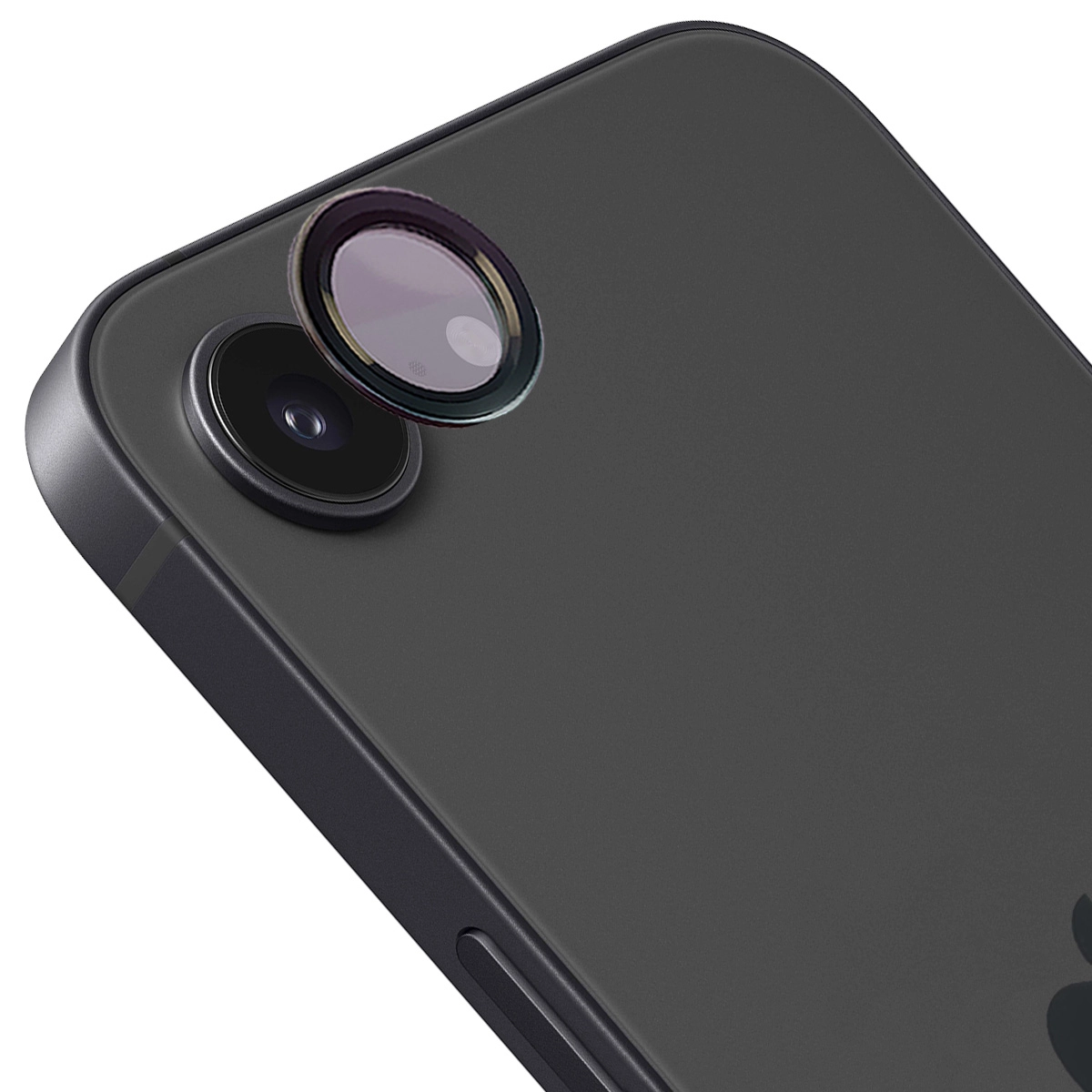 Szkło hartowane Bizon na aparat z aplikatorem Snap Lens do iPhone 16e czarna ramka