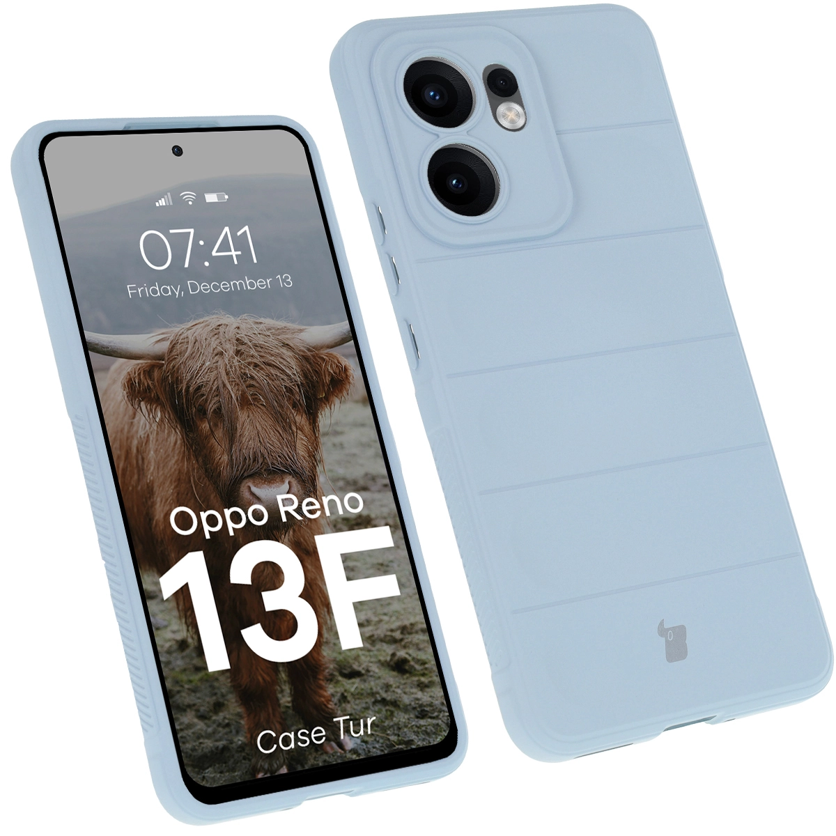 Etui Bizon Tur do Oppo Reno13 F Jasnoniebieski