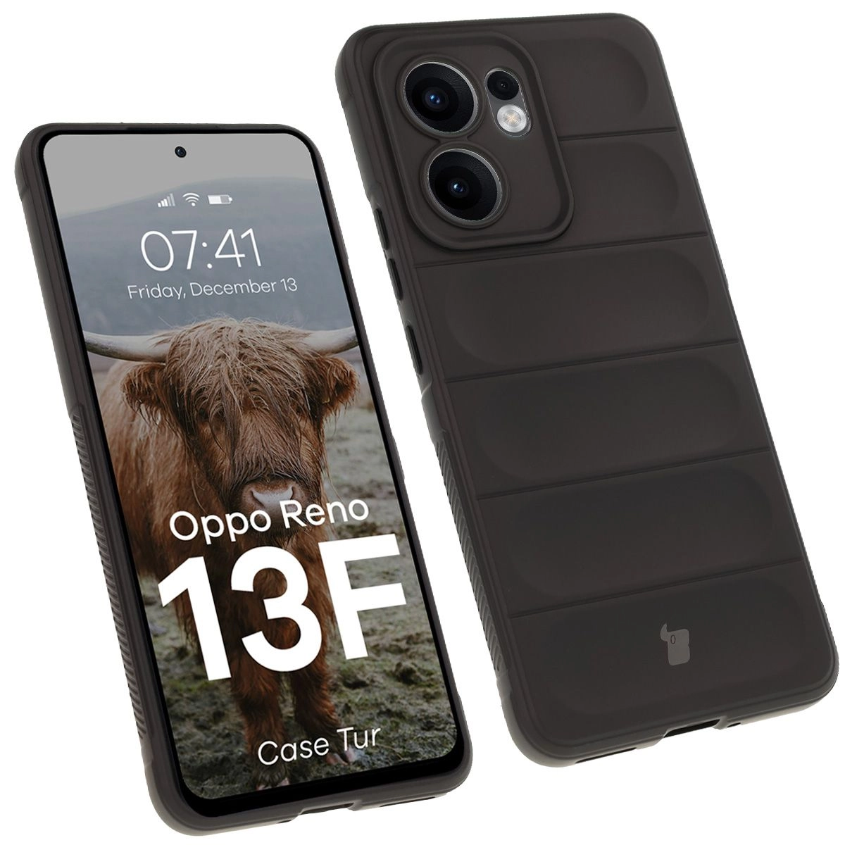 Etui Bizon Tur do Oppo Reno13 F Czarny
