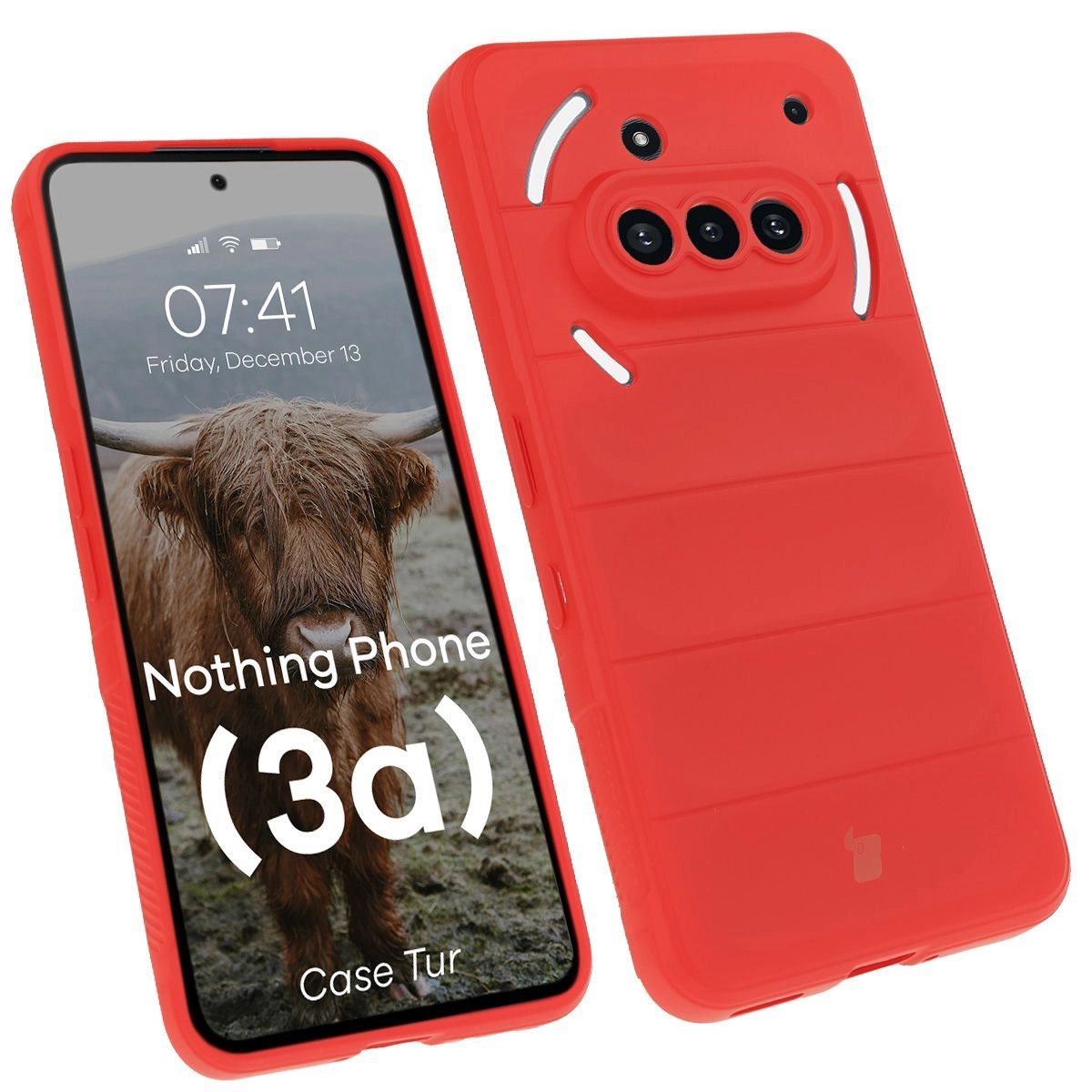 Etui Bizon Tur do Nothing Phone 3a Czerwony
