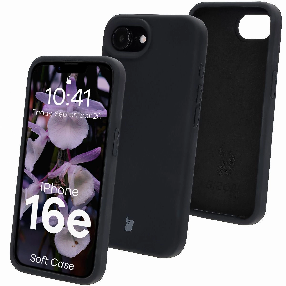 Etui Bizon Silikonowe Soft do iPhone 16e Czarny