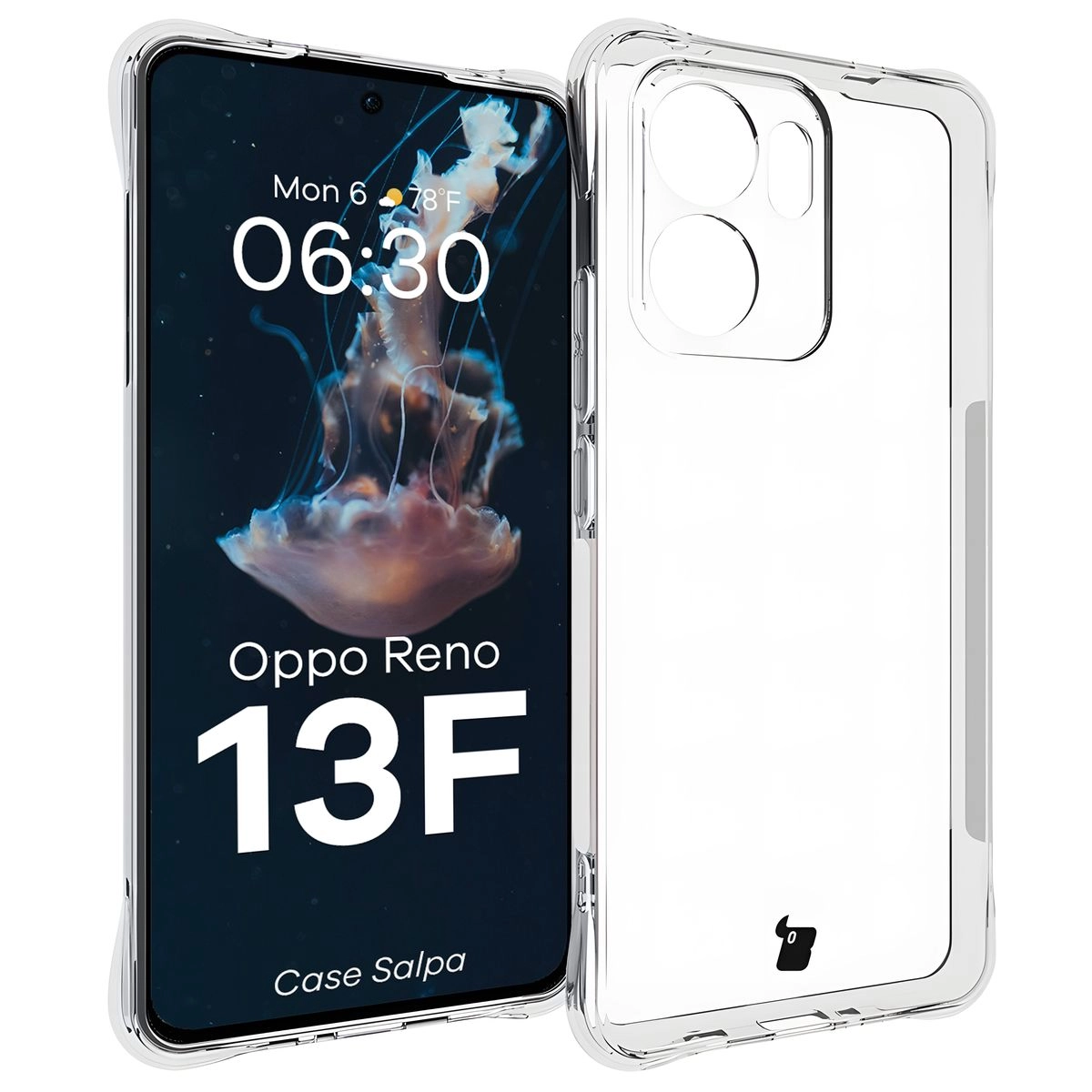 Etui Bizon Salpa do Oppo Reno13 F Przezroczysty