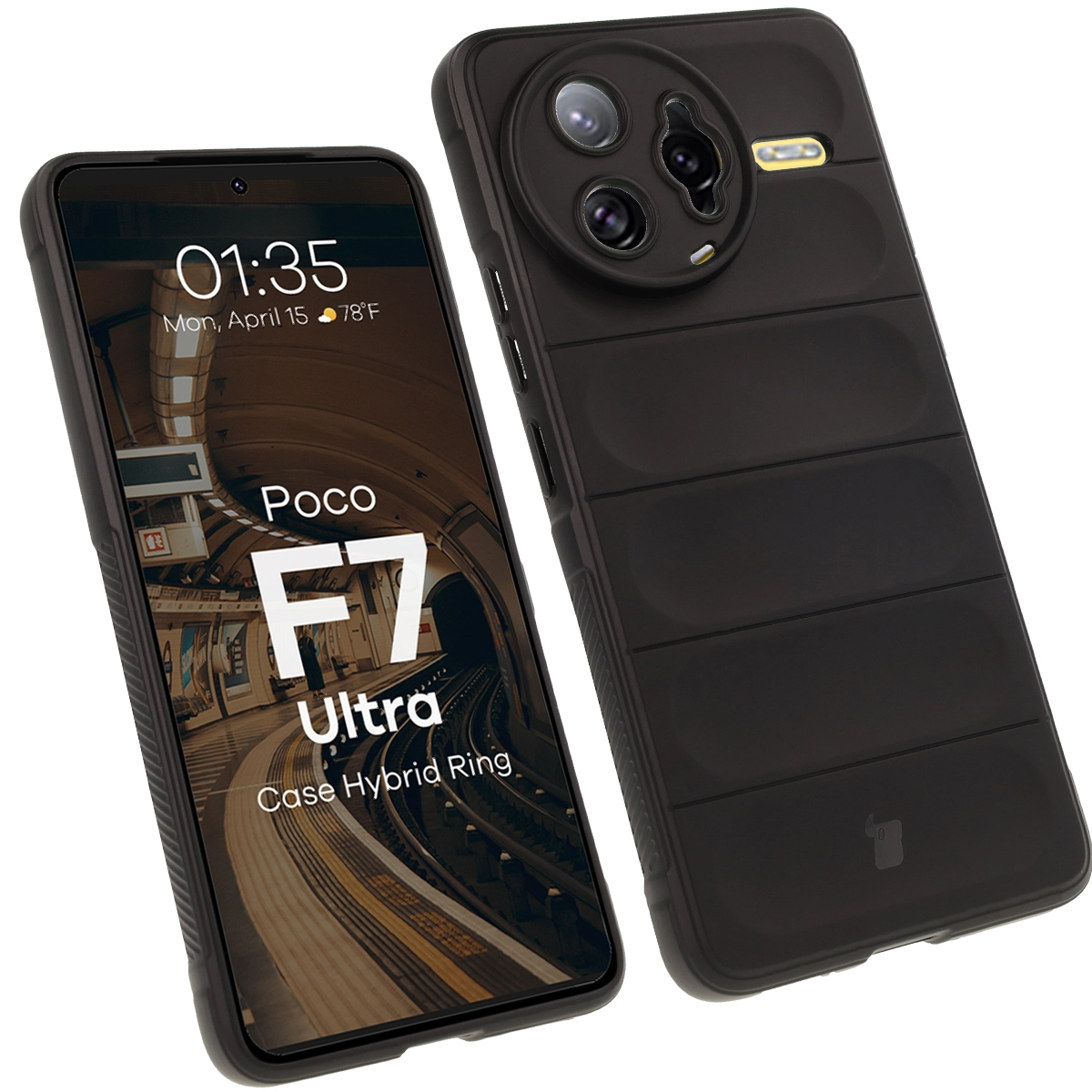 Etui Bizon Tur do Xiaomi Poco F7 Ultra Czarny