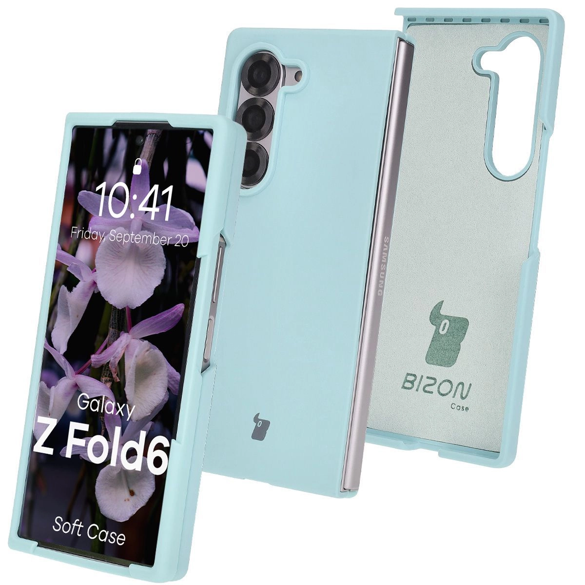 Etui Bizon Silikonowe Soft do Galaxy Z Fold6 Jasnoniebieski