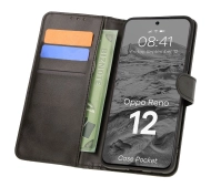 Bizon z klapką Pocket do Oppo Reno 12 Czarny