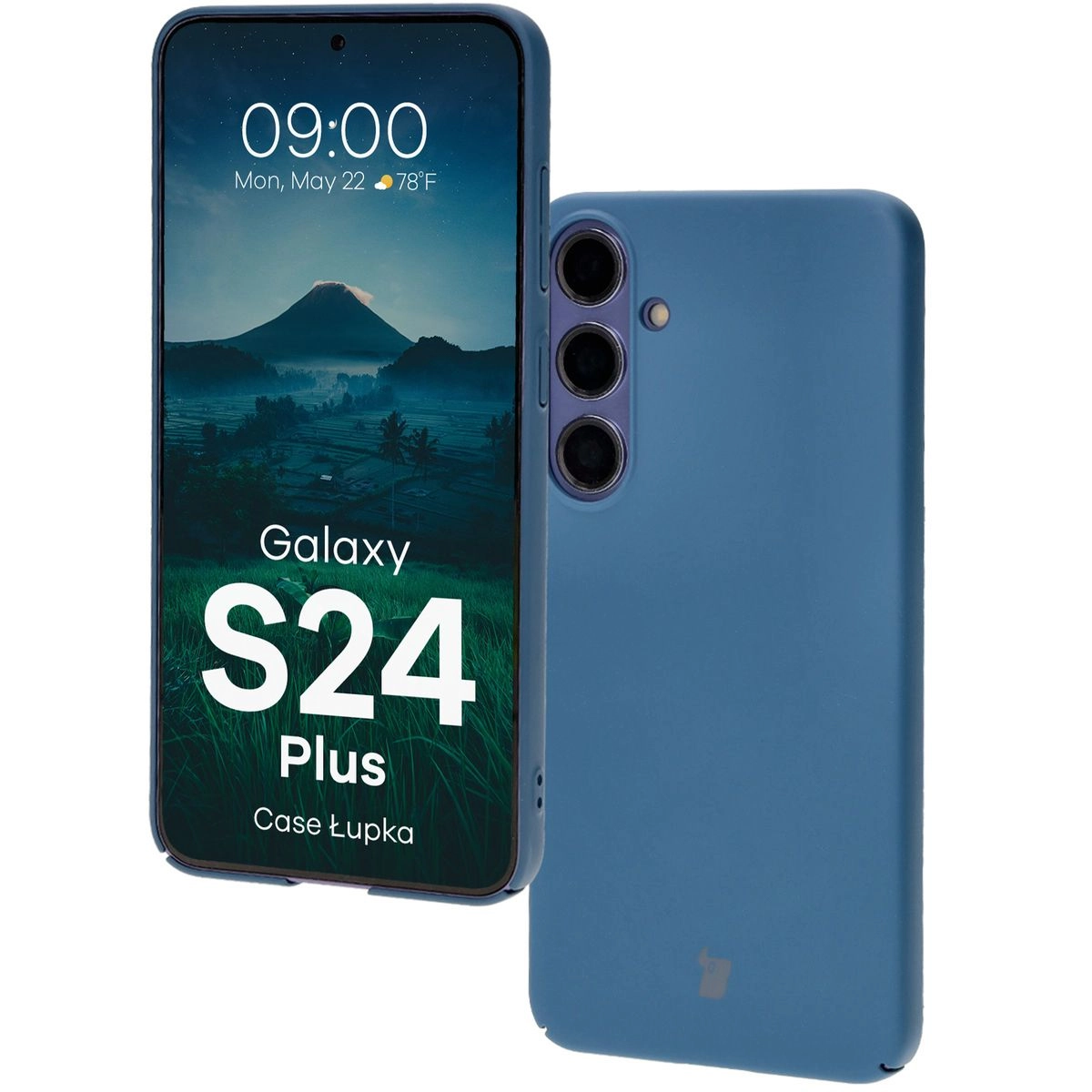 Etui Bizon Łupka do Galaxy S24 Plus Niebieski