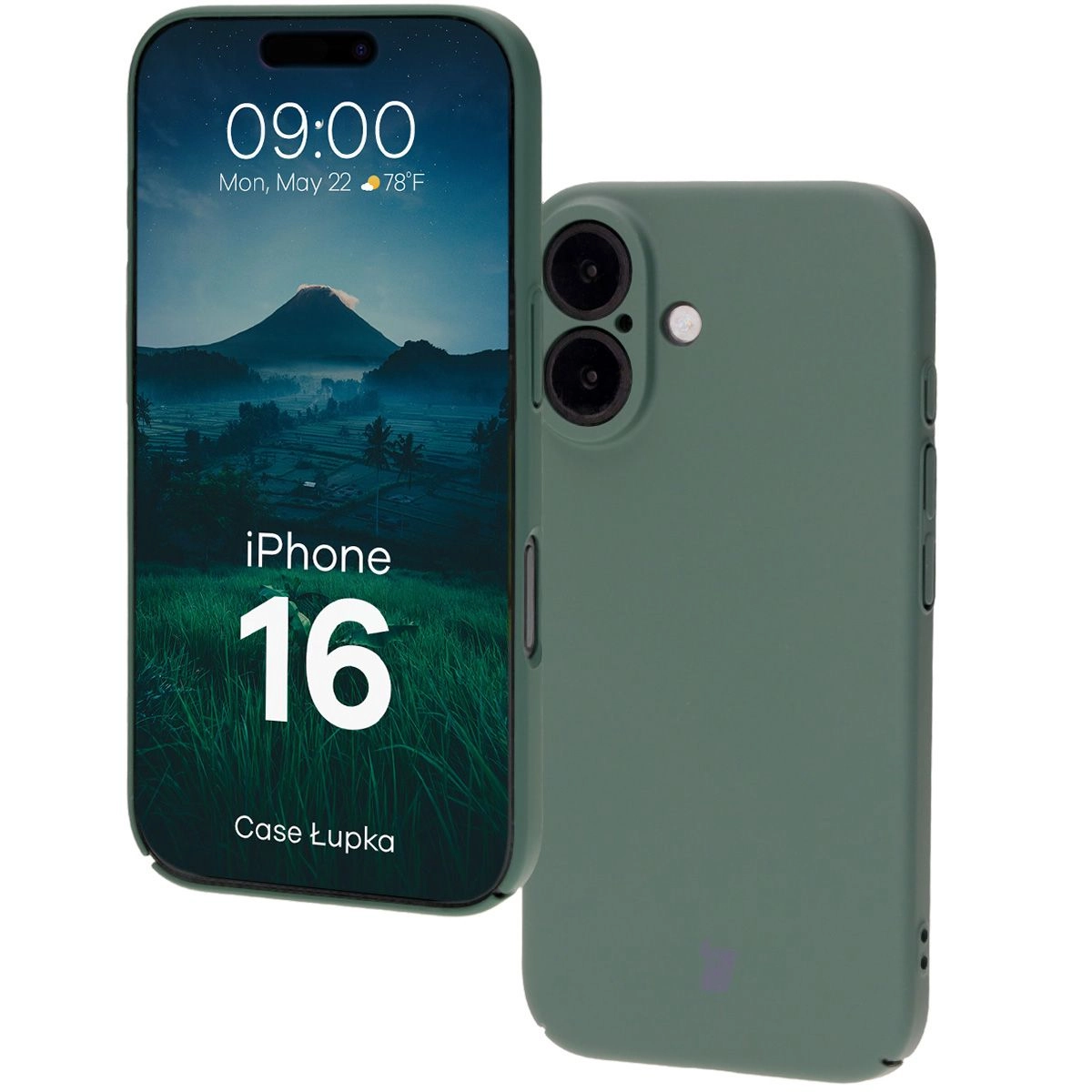 Etui Bizon Łupka do iPhone 16 Zielony