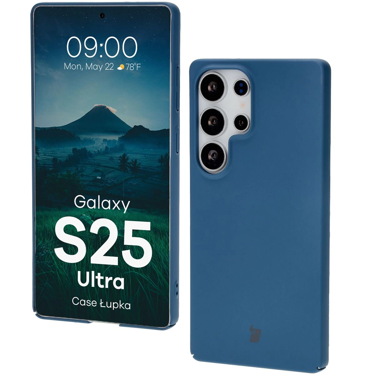 Etui Bizon Łupka do Galaxy S25 Ultra Niebieski