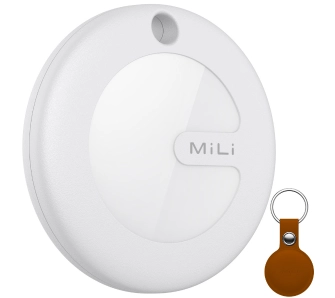 Lokalizator MiLi MiTag Biały 1szt + etui Brązowy