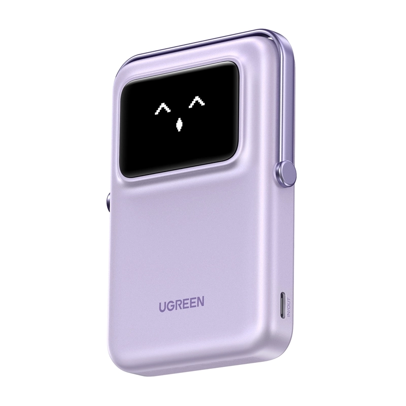 Powerbank UGREEN UNO PB572 Magnetyczny 10000mAh Qi 7,5W Fioletowy