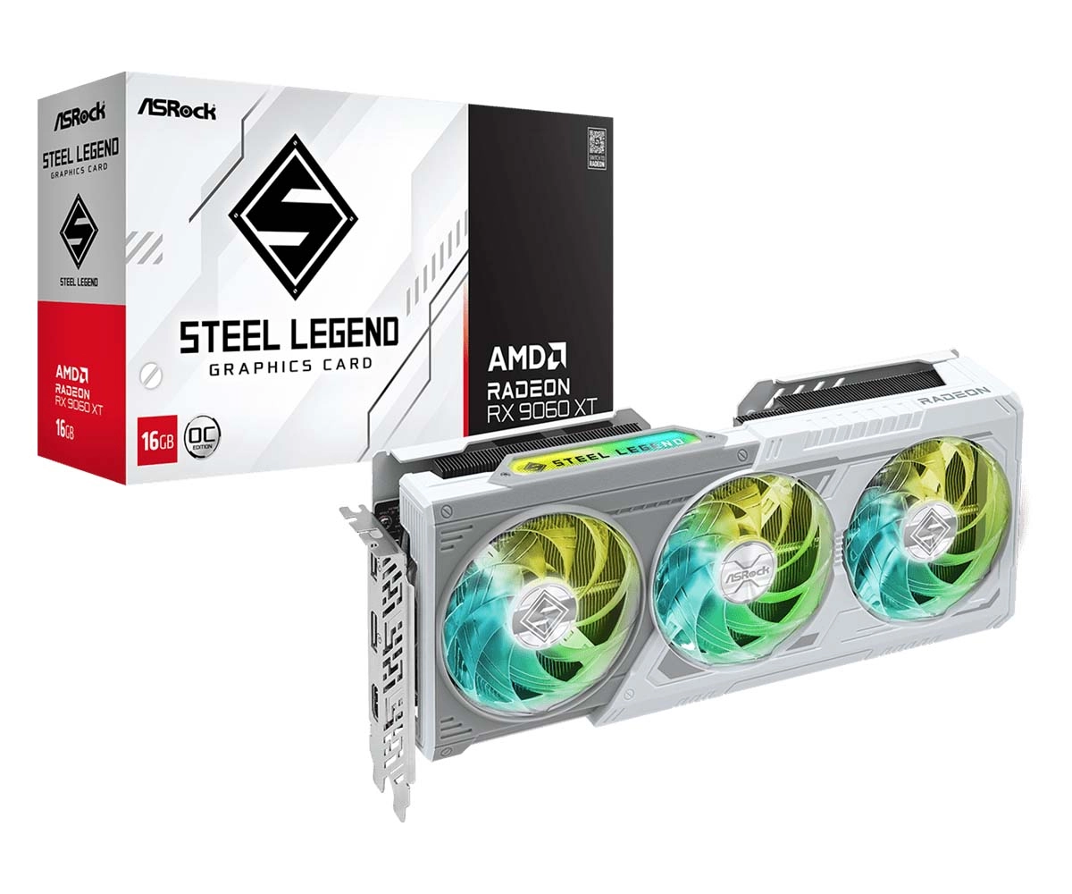 Karta graficzna ASrock Radeon RX 9060 XT Steel Legend OC 16GB GDDR6 128bit FSR