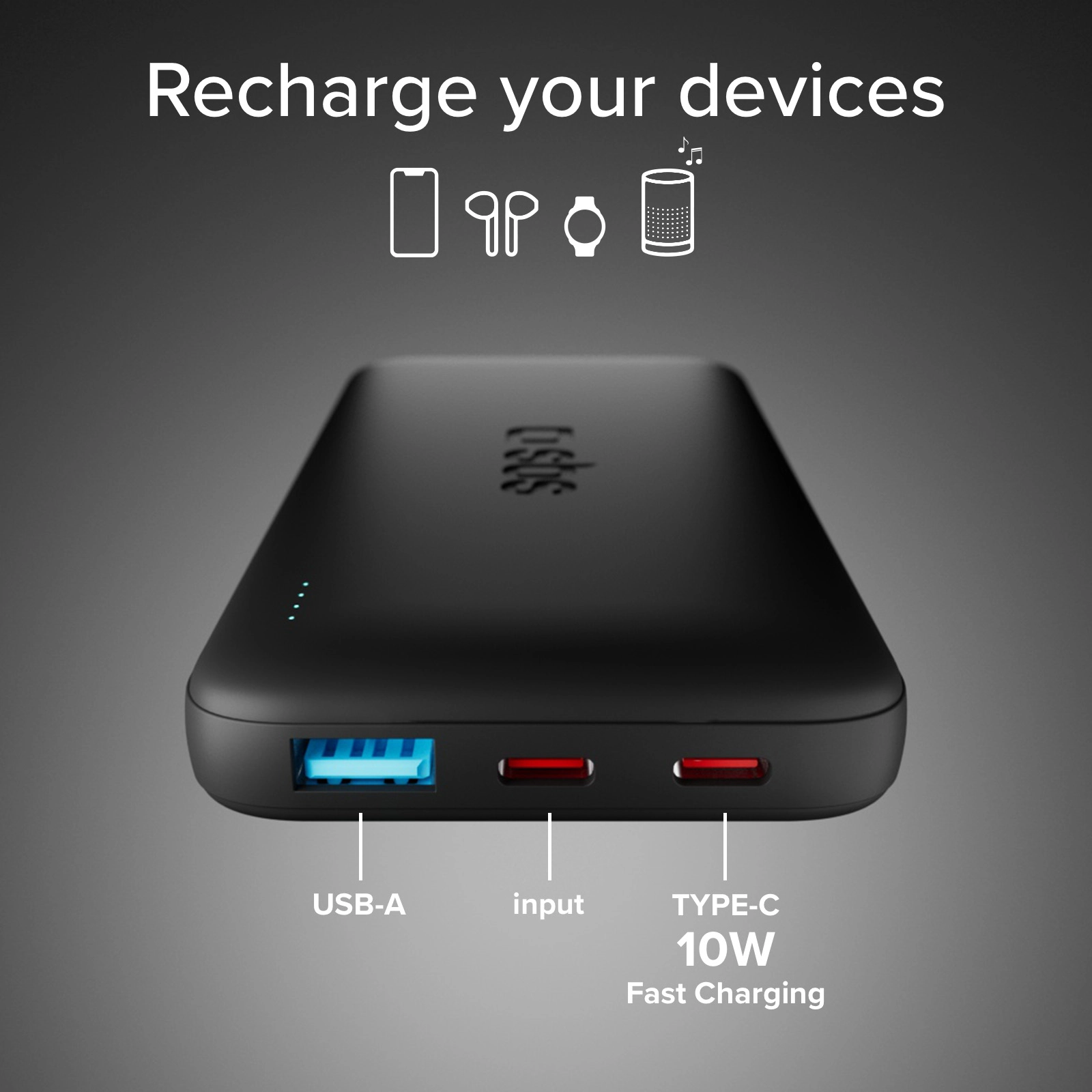 Powerbank SBS TTBB10000PO4K Infinity 10000mAh 10W Czary