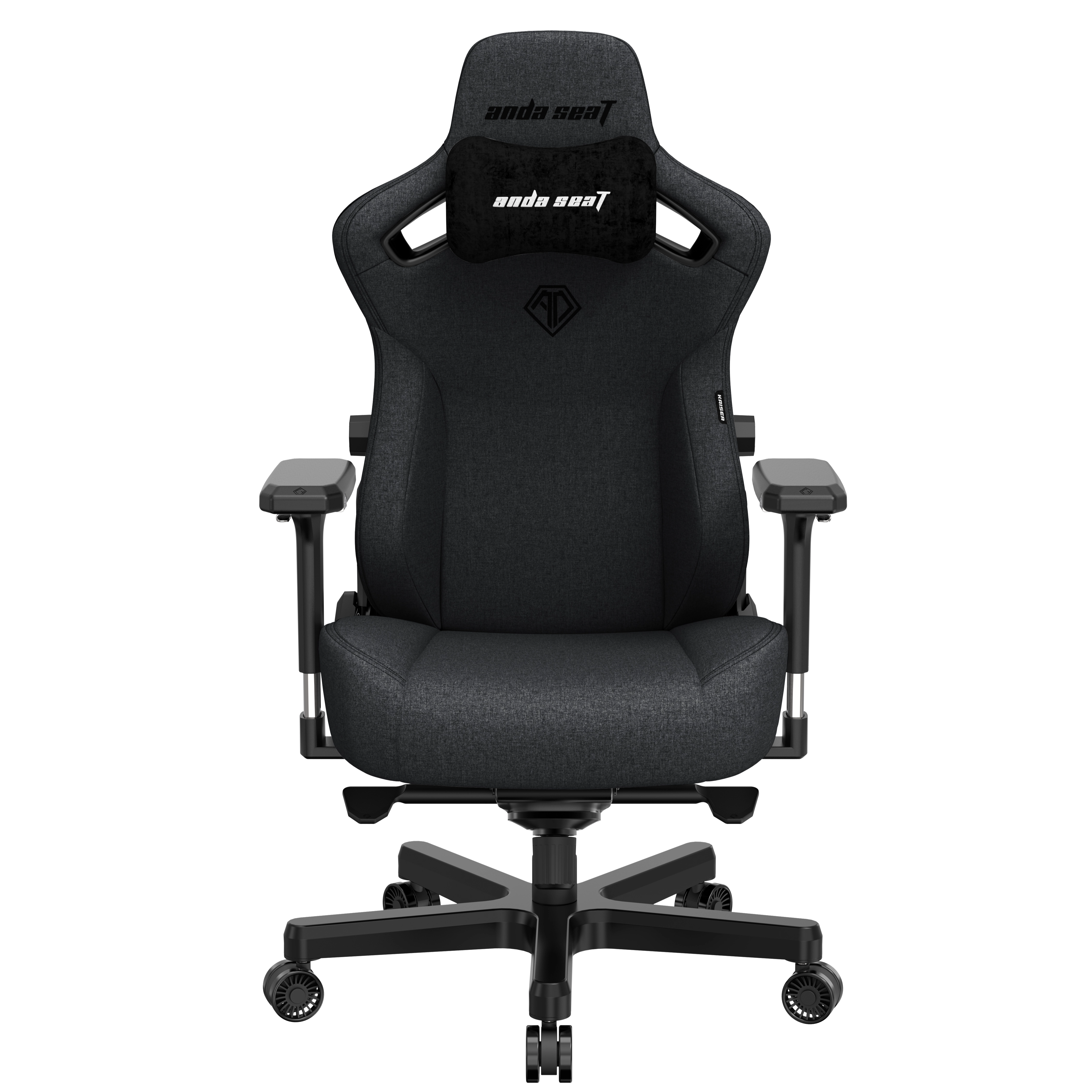 Fotel Anda Seat Kaiser 3 L Gamingowy do 150kg Tkanina Ciemnoszary