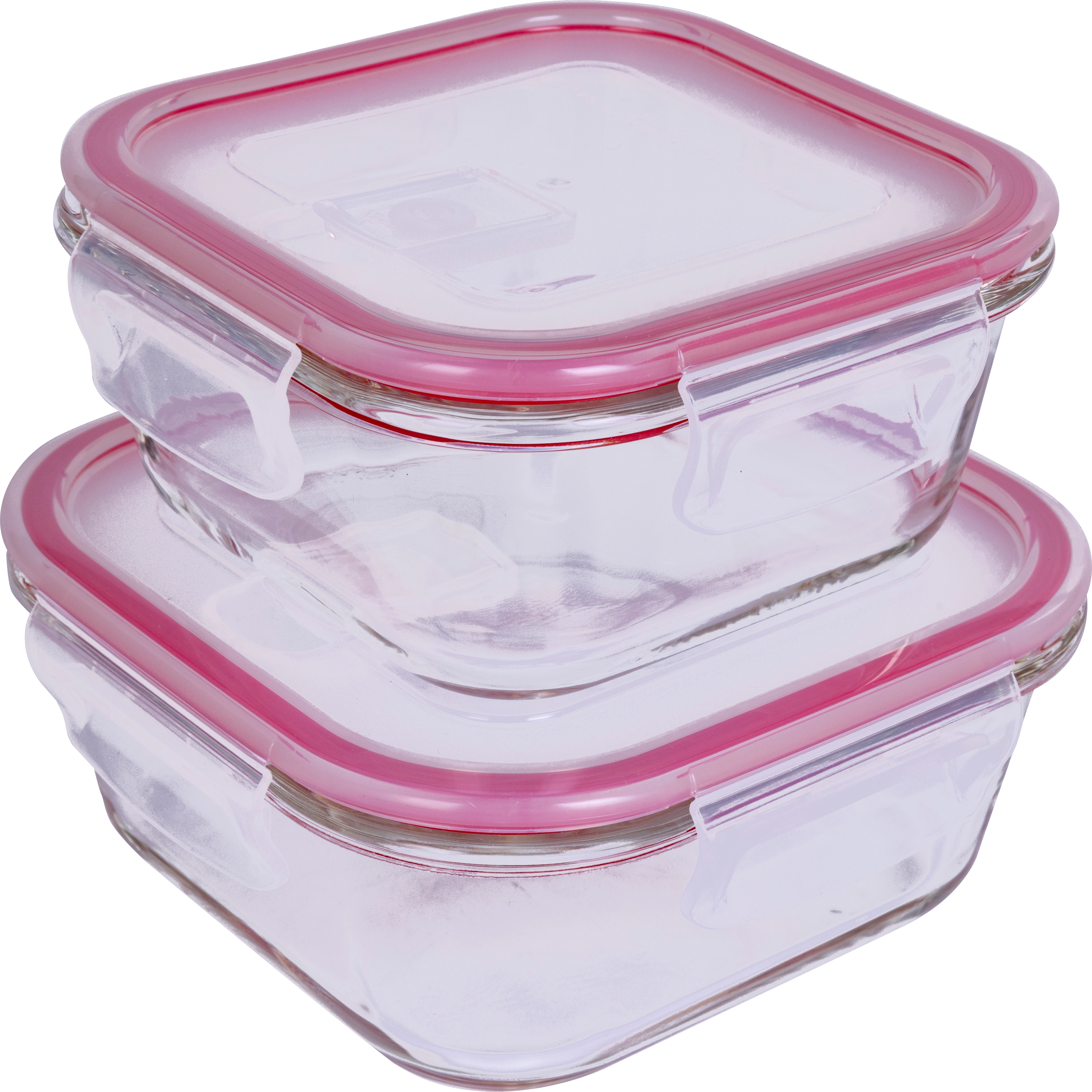 Zestaw pojemników Lamart Szklane Prostokątne LT6056 2szt AIR 520ml/800ml