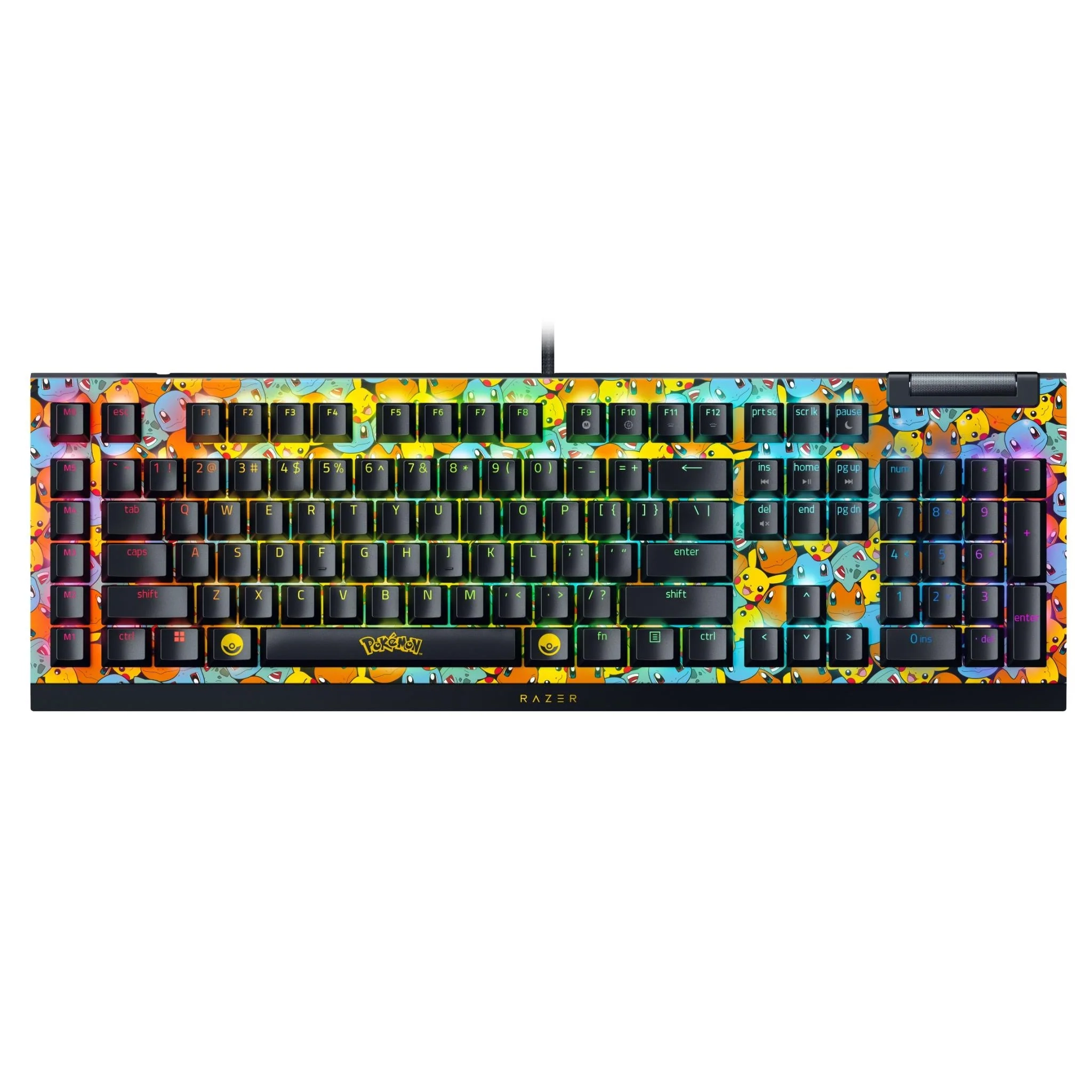 Klawiatura mechaniczna Razer BlackWidow V4 X Pokemon Kanto Edition Żółto-czarny