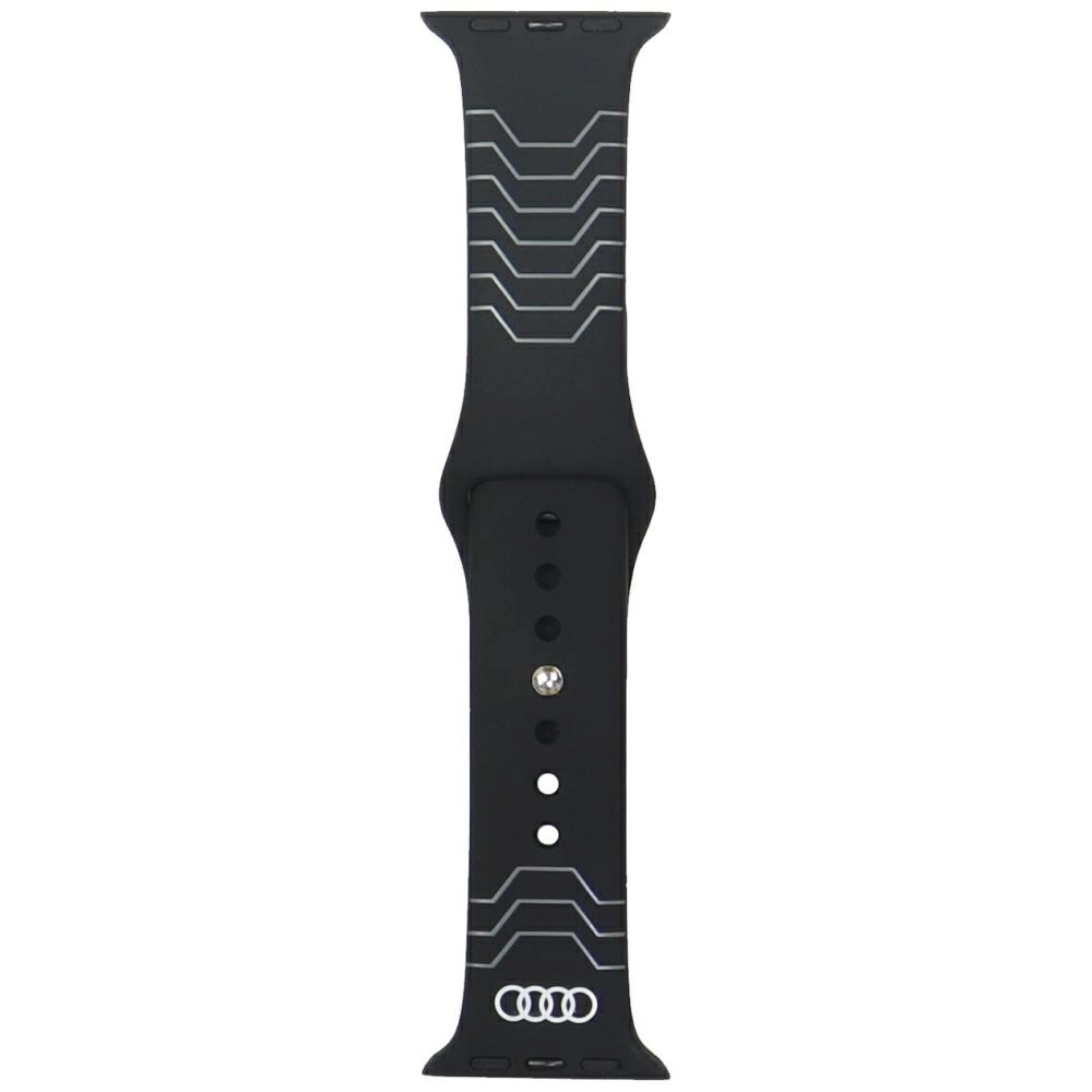 Pasek AUDI Geometric Pattern Silicone Watch Strap do Apple Watch do 40/41/42mm Czarny