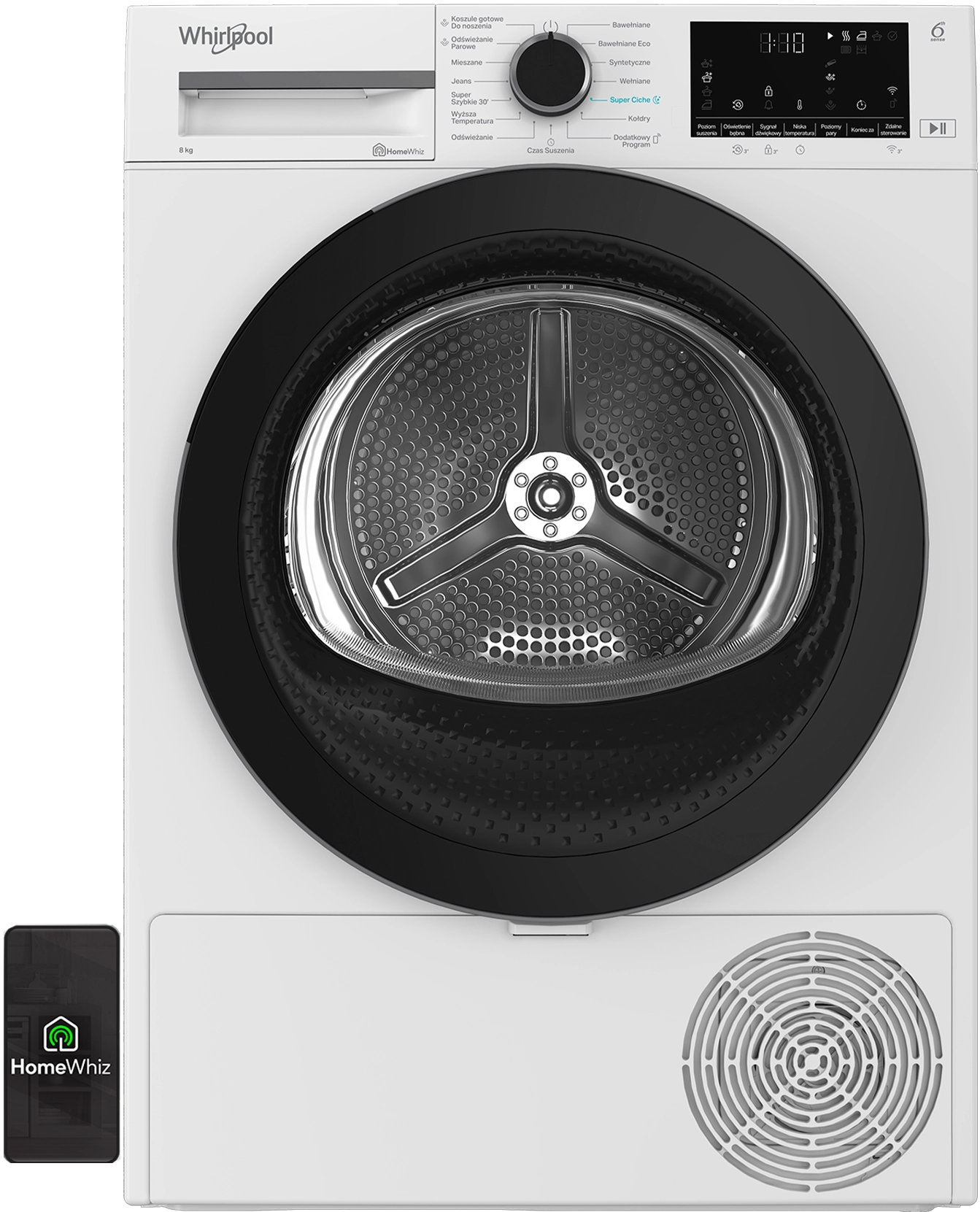 Suszarka Whirlpool C WD 86M WBS PL Funkcje AI AdaptiveDry 58,6cm 8kg Zdalne sterowanie