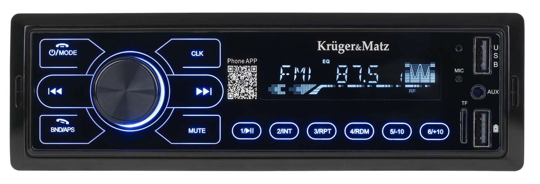 Radioodtwarzacz samochodowy Kruger & Matz KM2013 z USB 4x50W Bluetooth