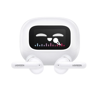 Słuchawki bezprzewodowe UGREEN EchoBuds HiTune T6 Magic Dokanałowe Bluetooth 5.4 Funkcje AI Biały